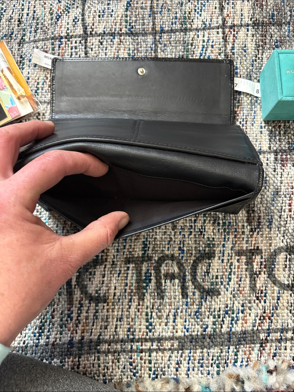 Coach Black Signature Continental Wallet - Picture 7 of 13